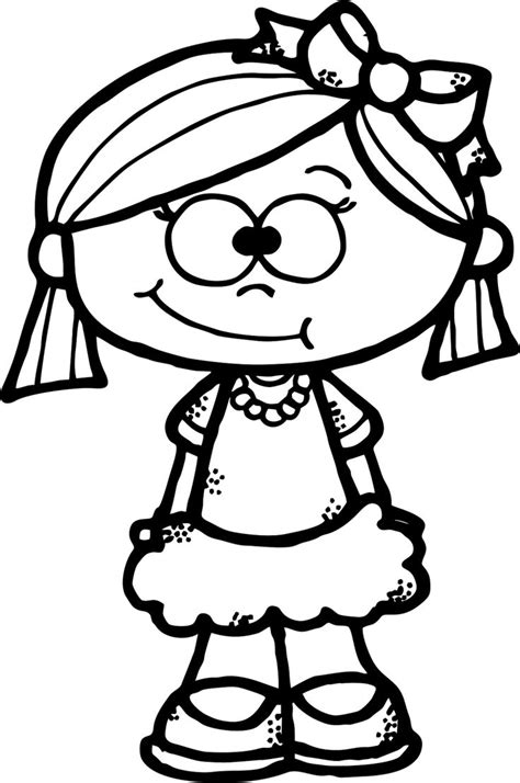 Cute Girl Clipart Black And Whitw 20 Free Cliparts Download Images On