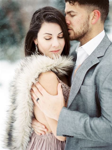 It May Be Snowing But This Winter Engagement Is Hot Hot Hot Winter Engagement Winter