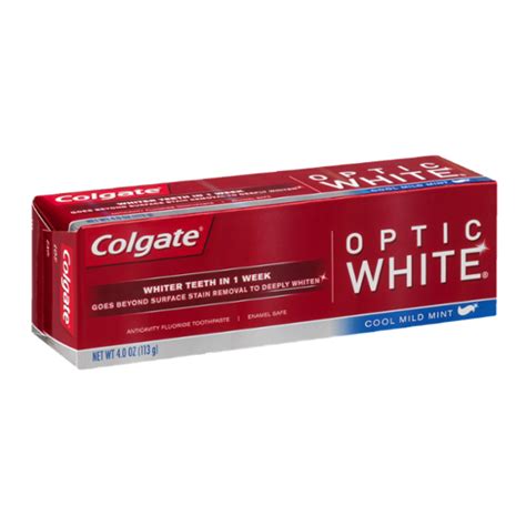 From movie stars to singers and youtube sensations, everyone's got white teeth. Colgate Optic White Anticavity Fluoride Toothpaste Cool Mint Reviews