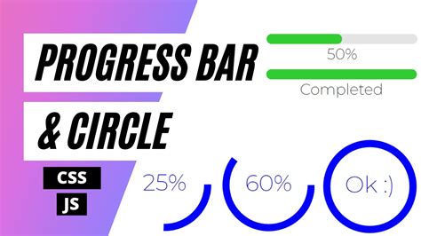 Dynamic Progress Bar And Circle With Css And Javascript