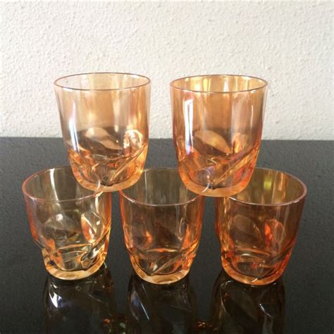 Shiny Orange Drinking Glasses Furniture And Home Living Kitchenware
