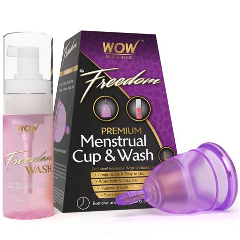 Wow Skin Science Freedom Premium Menstrual Cup And Wash Large Buy Wow