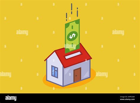 piggy bank house icon. invest in real estate. flat vector illustration