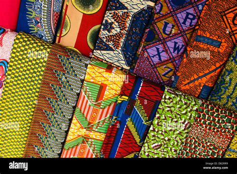 Wax Print Textiles Ghana Stock Photo Alamy