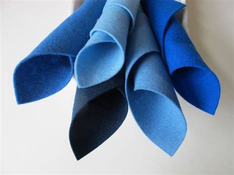 100 Wool Felt Shades Of True Blue Pure Wool Felt By Feltonthefly 15