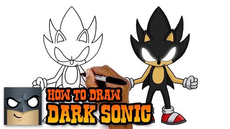How To Draw Dark Sonic Art Tutorial Youtube