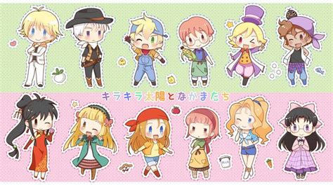 Anime Character Stickers With Different Expressions And Characters On