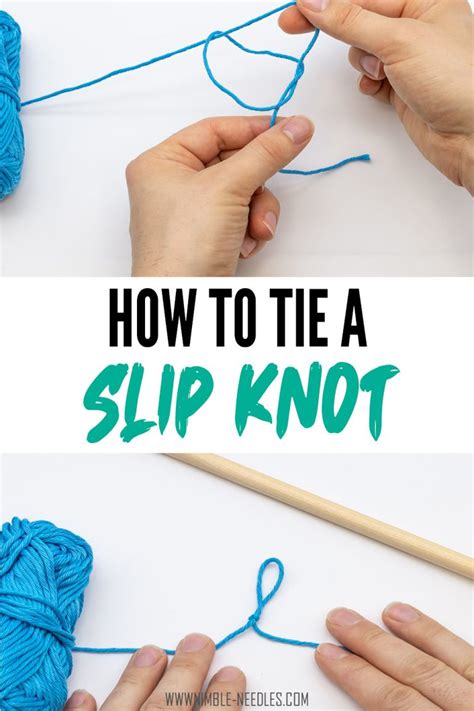 How To Tie A Slip Knot Step By Step Tutorial For Knitting Beginners