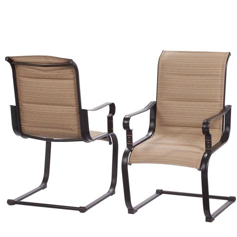 Patio chairs fitted with a mesh sling seat are designed to be durable and withstand the elements. Top 15 of Patio Sling Rocking Chairs