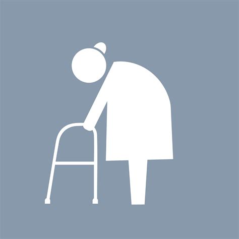 Elderly With Walker Icon Pictogram Illustration Download Free Vectors