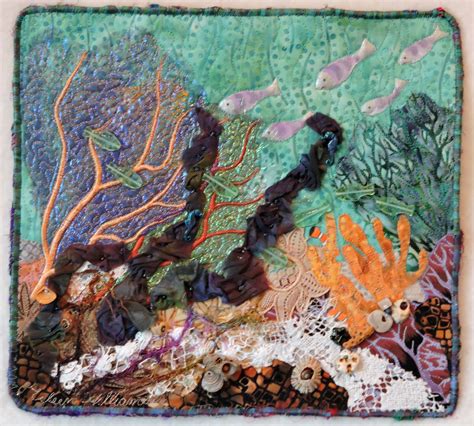 Green Seas Fiber Art By Eileen Williams Seascape Quilts Seascape Art