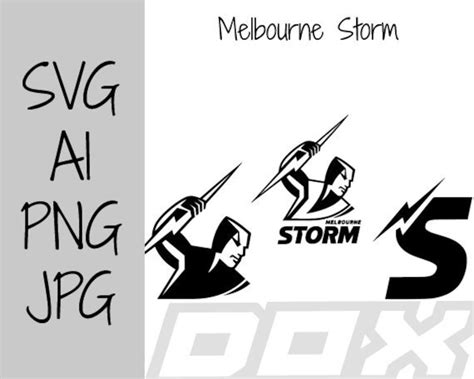 Melbourne Storm Logo Svg For Cricut Png  Ai Etsy Uk