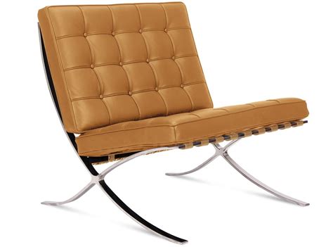 It was designed in case the spanish monarchs wished to sit during their tour of the expo. Barcelona Chair by Mies van der Rohe (Platinum Replica ...