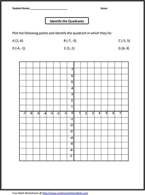 12 Coordinate Graphing Worksheets 5th Grade