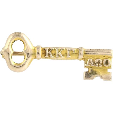 Vintage Kappa Kappa Gamma Sorority Key Pin C1917 10k Yellow Gold