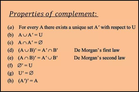 Complement Set Math