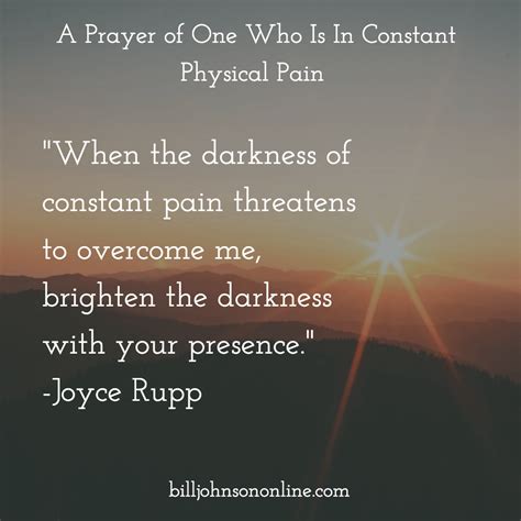 A Prayer Of One Who Is In Constant Physical Pain By Joyce Rupp