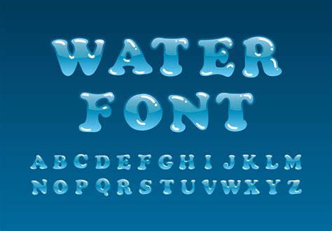 Water Letter Font