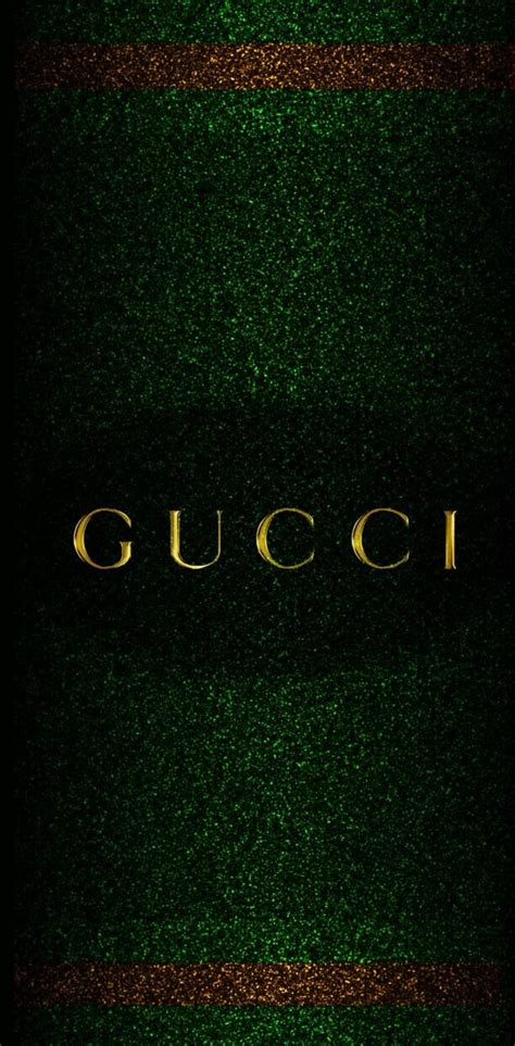 The Word Gucci Written In Gold On Green Grass
