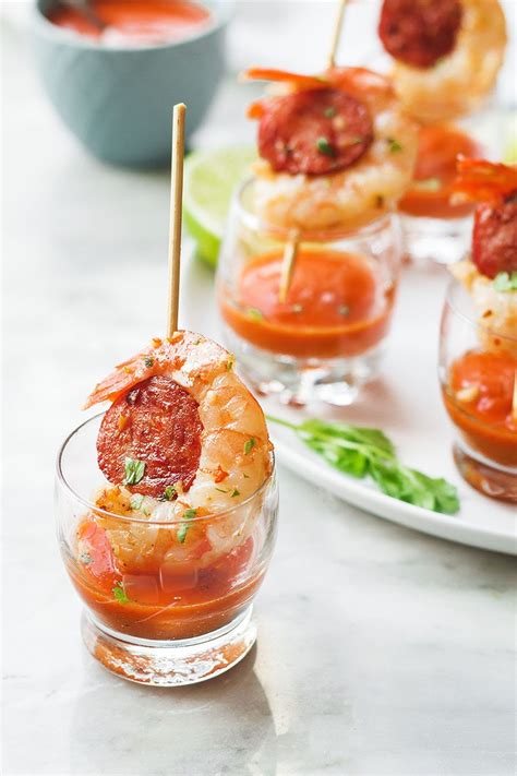 You never want to allow the shrimp to marinate in the refrigerator for more than 30 minutes. Shrimp and Chorizo Appetizers Recipe — Eatwell101