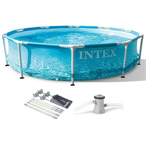 Intex 28207eh 10 X 30 Metal Frame Beachside Swimming Pool W Pump