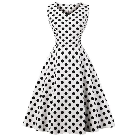 Buy Wipalo Audrey Hepburn Vintage Dress Plus Size 4xl Polka Dot Print Women