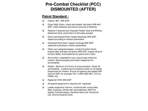 Ppt Pre Combat Inspection Pci Powerpoint Presentation Free