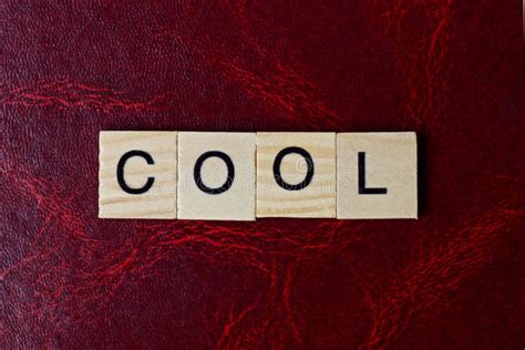 Text The Word Cool From Gray Wooden Small Letters Stock Image Image