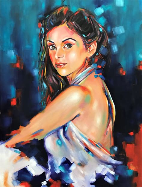 Woman Oil Painting 40X30 Abstract Figurative Portrait