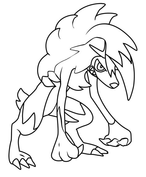 Dusk Lycanroc Coloring Page Free Printable Coloring Pages My XXX Hot Girl