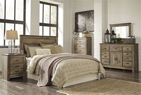 The rich rustic look of the finely crafted barchan vintage oliver transitional cappuccino kids bedroom set. Ashley Signature Design Trinell Queen Bedroom Group | Dunk ...