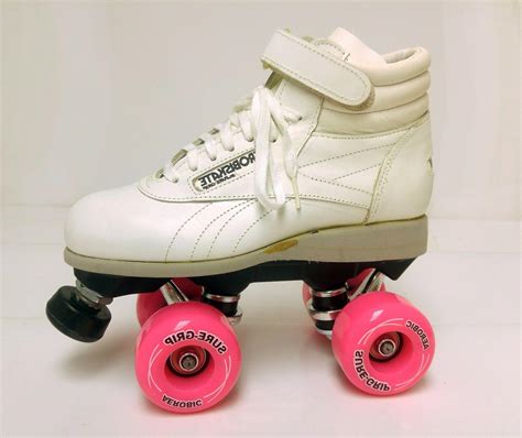 Sure Grip Riedell White Aerobiskate Vintage Roller Skates