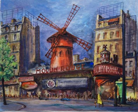 Travel Painting Paris Painting Moulin Rouge Paris Le Moulin Vampire