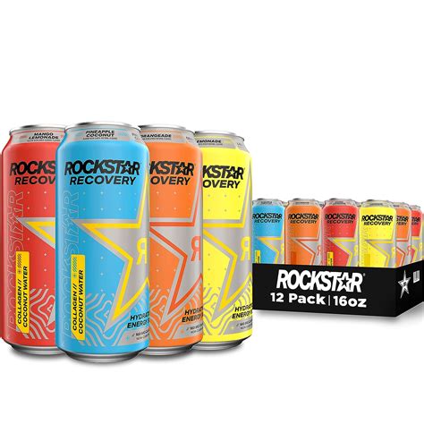 Rockstar Recovery 4 Flavor Variety Pack 16oz 12pk Chile Ubuy