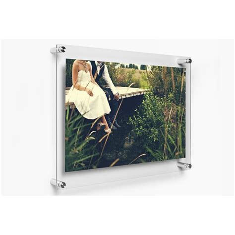 Double Panel Floating Acrylic Picture Frame In 2021 Acrylic Picture