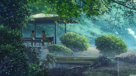Download Garden Of Words Makoto Shinkai Rain Aesthetic Wallpaper