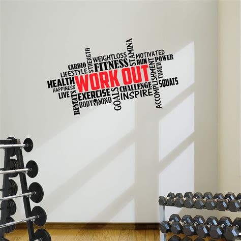 Buy Designdivil Workout Word Cloud Premium Motivational Fitness Gym