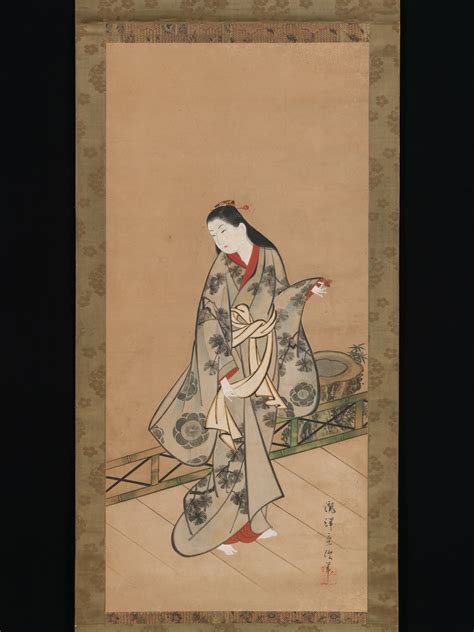takizawa shigenobu woman on veranda japan edo period 1615 1868 the metropolitan museum