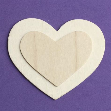 3D Unfinished Wooden Heart - Wooden Hearts - Unfinished ...