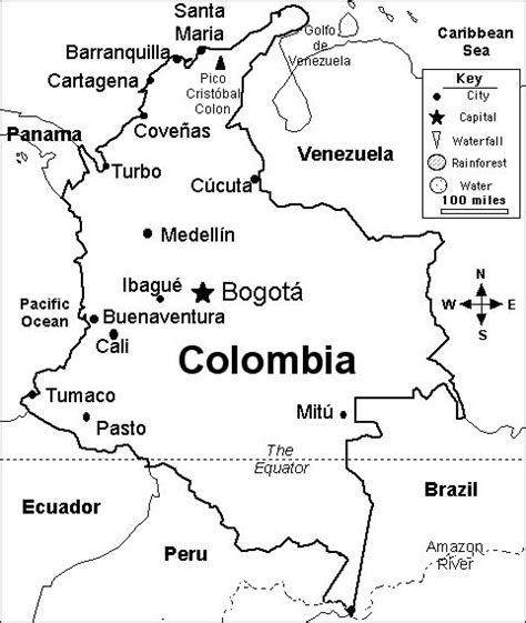 Mapa De Colombia Regiones Sketch Coloring Page