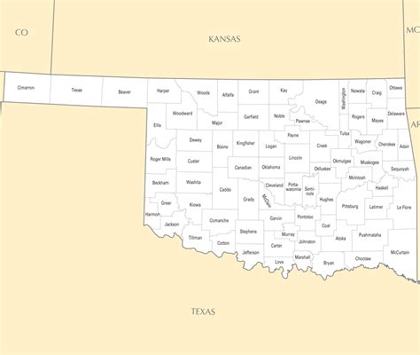 Oklahoma County Map Mapsofnet