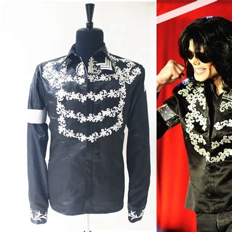 Mj Formal Dress Casual Michael Jackson Costume Black Print Press