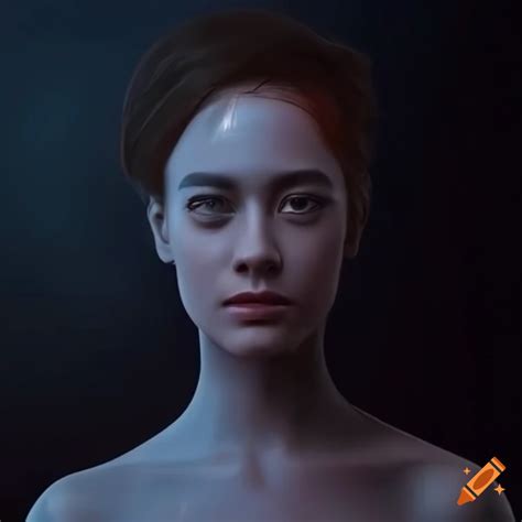 Soft And Gentle Depiction Of A Positive Ai Enhanced Human