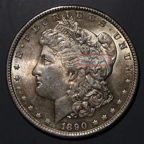 1890 Us Morgan Silver Dollar Choice Uncirculated Nicely Toned E