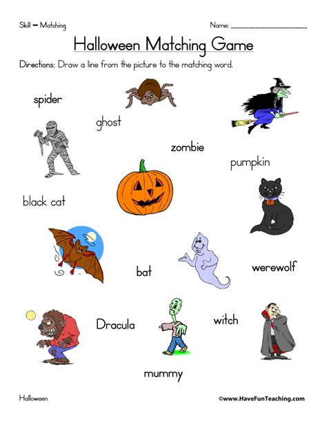 Halloween Printable Worksheet