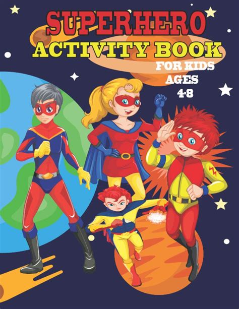 Buy Superhero Activity Book For Kids Ages 4 8 Cute And Unique