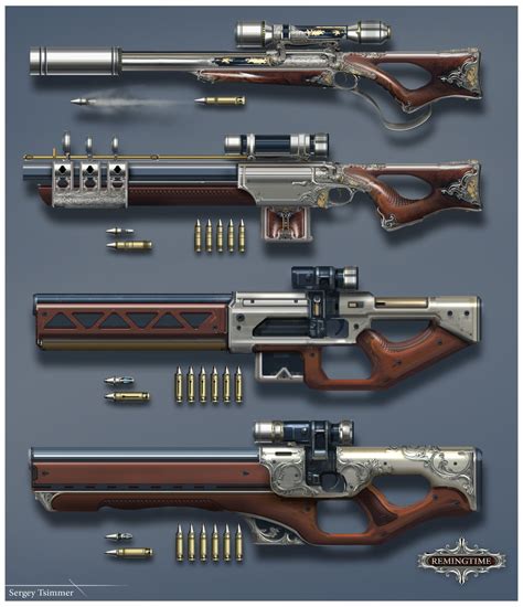 Artstation Remingtime Weapon Sergey Tsimmer Weapon Pinterest