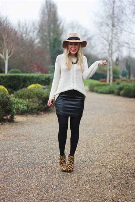 Leather Skirt And Jumper Dress Ala