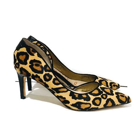 Sam Edelman Shoes Sam Edelman Onyx Leopard Print Calf Hair Heels