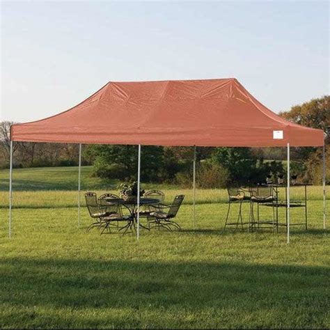 Push up until canopy is fully opened. ShelterLogic - 10ft. x 20ft. Pro Pop-up Canopy Straight ...